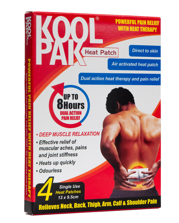 KoolPak Heat Patches | Pack Shot, Front | Physical Sports First Aid