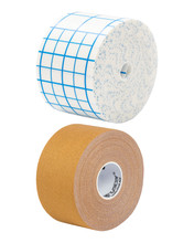 Straight-Edge Sports Strapping Combi Pack | 1 x Premium Straight Strapping Tape | 1 x Fixing Tape | Physical Sports First Aid