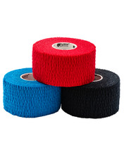 Tearable EAB Thumb Tape | Group Shot Showing Red, Blue and Black Tapes | Physical Sports First Aid