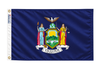 FORTISVEX New York 3 by 5 feet nylon flag with two brass grommets, shown on a white background.