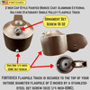 2 Inch Cap Style Bronze Cast Aluminum External Halyard Stationary Single Pulley Flagpole Truck OT Series 340062