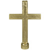 Metal 7.5 Inch Height 5 Inch Width Passion Cross Gold with Ferrule Parade Indoor Oak Flagpole Ornament 050039