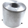 3-1/2 Inch Outside Diameter Flagpole Top Adapter 1-1/4 inch NPT Top Spindle Threading Silver 340241