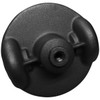 3-1/2 Inch Painted Black Cast Aluminum External Halyard Revolving Double Pulley Flagpole Truck Spindle 1-1/4 Inch NPT Threading RTS-2 Series 340147