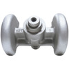 Painted White Cast Aluminum External Halyard Revolving Double Pulley Up to 5-1/2 Inch Flagpole Truck 1-1/4 Inch NPT Threading Spindle Truck HDT-2 Series 340154