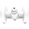 Painted White Cast Aluminum External Halyard Revolving Double Pulley Up to 5-1/2 Inch Flagpole Truck 1-1/4 Inch NPT Threading Spindle Truck HDT-2 Series 340154