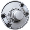 4 Inch Silver Cast Aluminum External Halyard Revolving Double Pulley Flagpole Truck Spindle 1-1/2 Inch NPT Threading 150 Series 340170