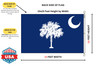 South Carolina 10x15 Feet Nylon State Flag Made in USA