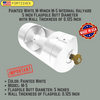 White M-Winch M-5 Internal Halyard 5 Inch Flagpole Butt Diameter with Wall Thickness of 0.125 Inch 360027