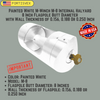 White M-Winch M-8 Internal Halyard 8 Inch Flagpole Butt Diameter with Wall Thickness of 0.156 0.188 or 0.250 Inch 360030