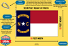 North Carolina 12x18 Feet Nylon State Flag Made in USA