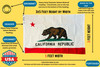 California 3x5 two-ply spun polyester state flag shown full width, made in the USA by FORTISVEX