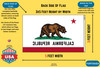 California 3x5 two-ply spun polyester state flag, detail view 4, made in the USA by FORTISVEX