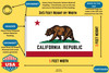 California 3x5 two-ply spun polyester state flag, detail view 2, made in the USA by FORTISVEX