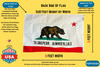 California 5x8 two-ply spun polyester state flag, detail view 3, made in the USA by FORTISVEX