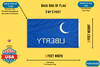 Fort Moultrie Liberty flag reverse view and dimensions