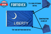 Fort Moultrie Liberty flag fly hem and stitching details