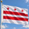 FORTISVEX District of Columbia (DC) Flag 4x6 Feet Polyester - Made in USA with Brass Grommets