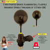 5 Inch Painted Bronze Aluminum Ball Flagpole Ornament 1/2 Inch-13NC Spindle Thread 330016