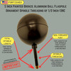 5 Inch Painted Bronze Aluminum Ball Flagpole Ornament 1/2 Inch-13NC Spindle Thread 330016