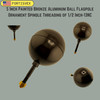 5 Inch Painted Bronze Aluminum Ball Flagpole Ornament 1/2 Inch-13NC Spindle Thread 330016