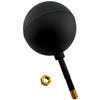 3 Inch Painted Black Aluminum Ball Flagpole Ornament 1/2 Inch-13NC Spindle Thread 330021