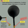 5 Inch Painted Black Aluminum Ball Flagpole Ornament 1/2 Inch-13NC Spindle Thread 330023