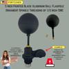 5 Inch Painted Black Aluminum Ball Flagpole Ornament 1/2 Inch-13NC Spindle Thread 330023