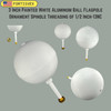 3 Inch Painted White Aluminum Ball Flagpole Ornament 1/2 Inch-13NC Spindle Thread 330028