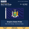FORTISVEX New York 6 by 10 feet nylon flag. Empire State pride, Excelsior meaning Ever Upward, and made in the United States.