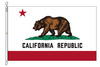 California 8x12 nylon state flag, the Bear Flag, front view, made in the USA by FORTISVEX