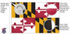 Maryland 8x12 Feet Nylon State Flag Made in USA