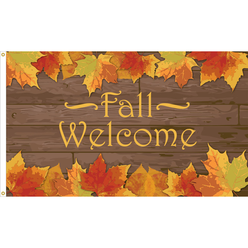 Celebrate the Season with a Fall Welcome Flag Made in USA