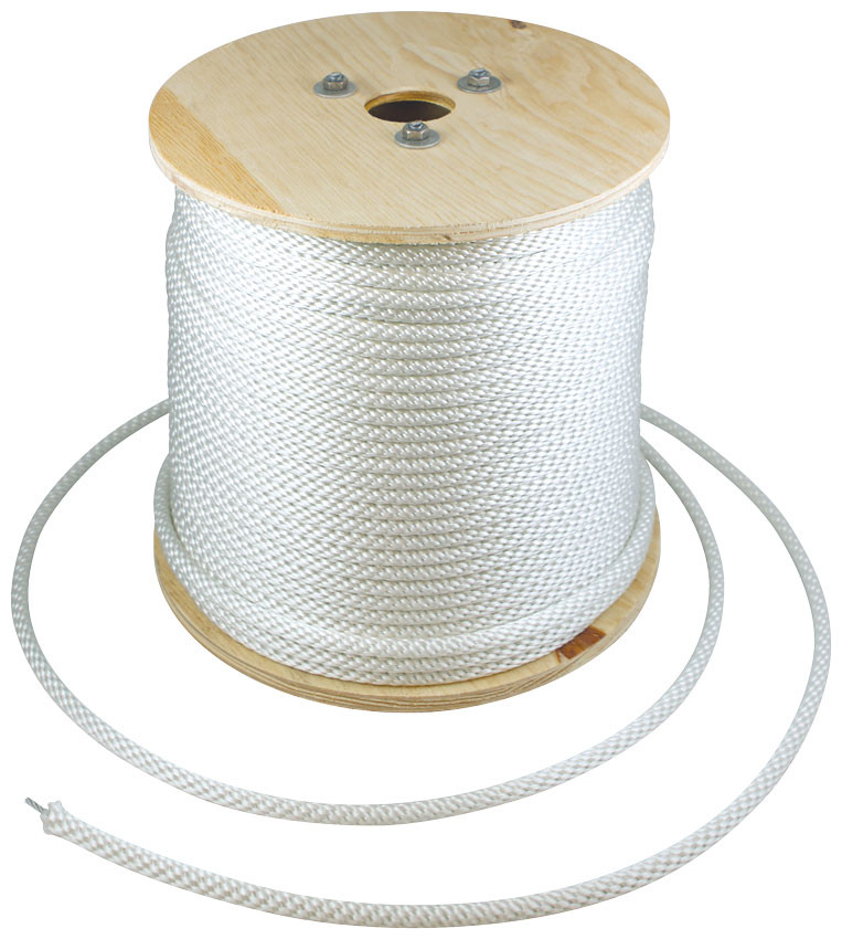 5/16 Inch Diameter x 500 Feet Length Spool White Polyester Wire Center