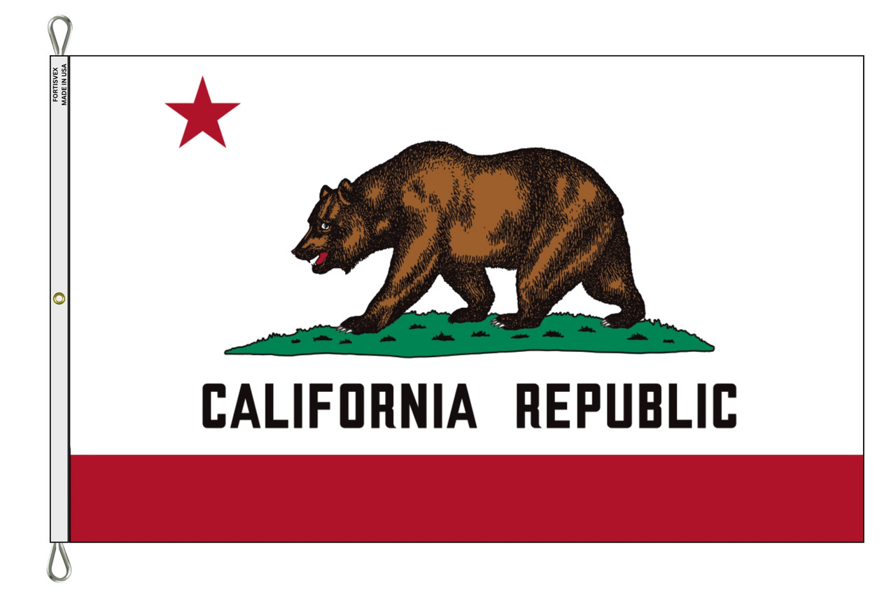 12x18 State Of California 12"x18" 100D Woven Poly Nylon Car Boat