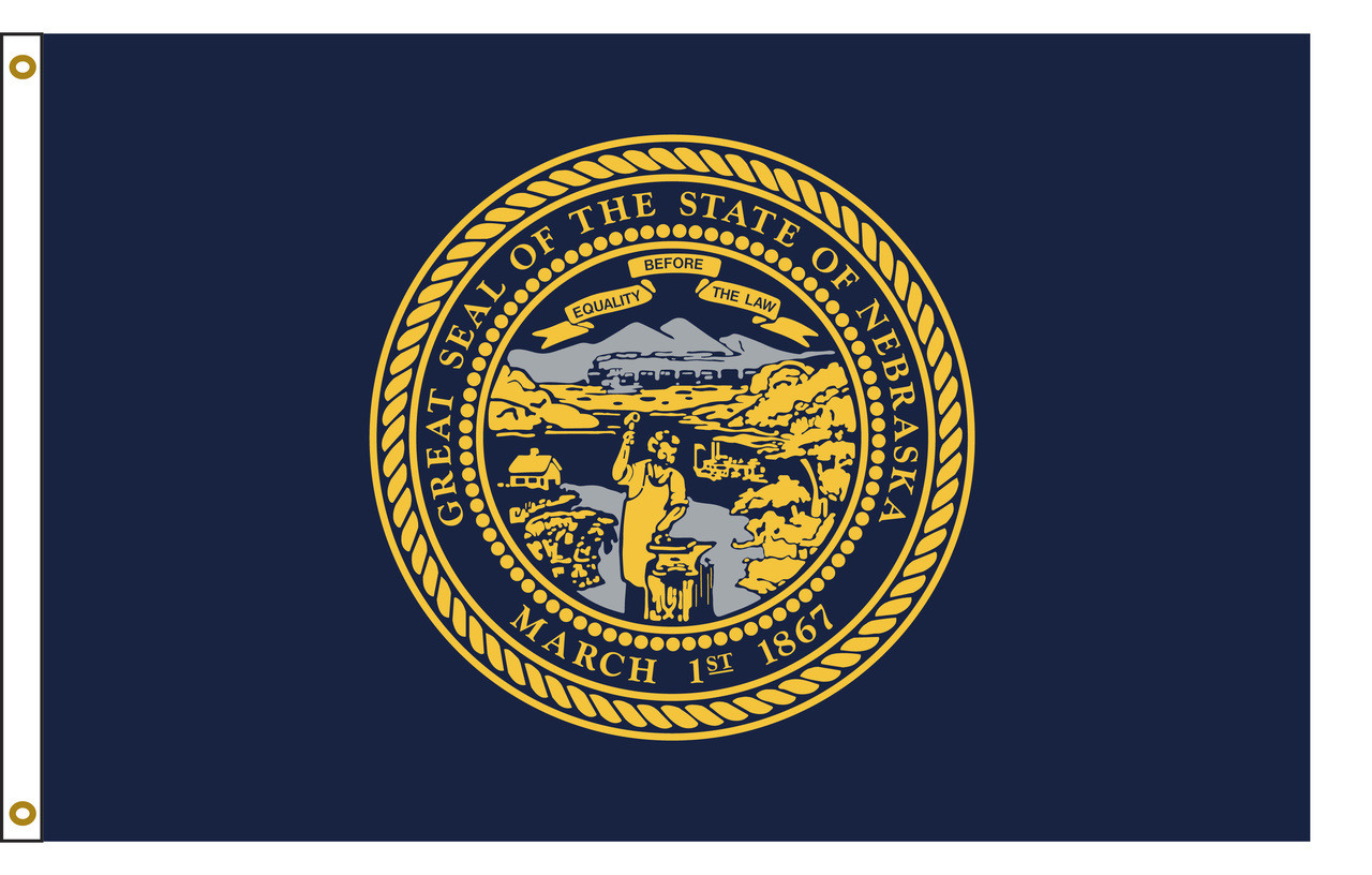 Nebraska（プロフ必読） Nebraska 8ftx12ft Nylon State Flag 8x12 Made in USA 8'x12'