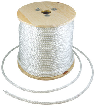 1/4 Inch Diameter x 1000 Feet Length Spool White Polyester Wire Center Halyard - Flagpole Rope 350229