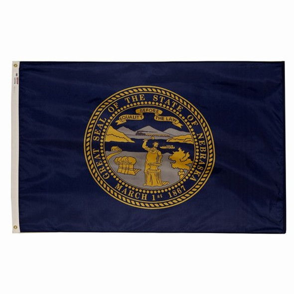 Nebraska State Flag 3x5 Feet Spectramax Nylon by Valley Forge Flag 35232270