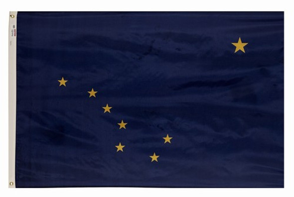 Alaska State Flag 4x6 Feet Spectramax Nylon by Valley Forge Flag 46222020