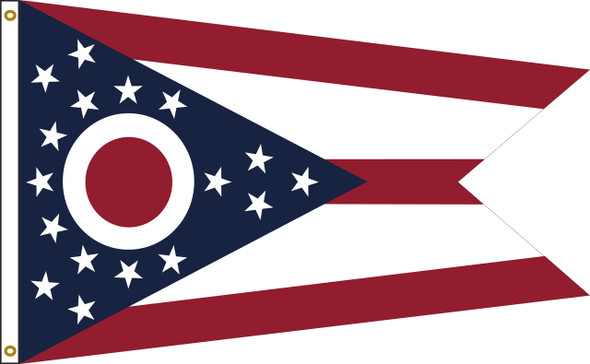 Ohio 3 feet by 5 feet Nylon State Flag 3 feet by 5 feet