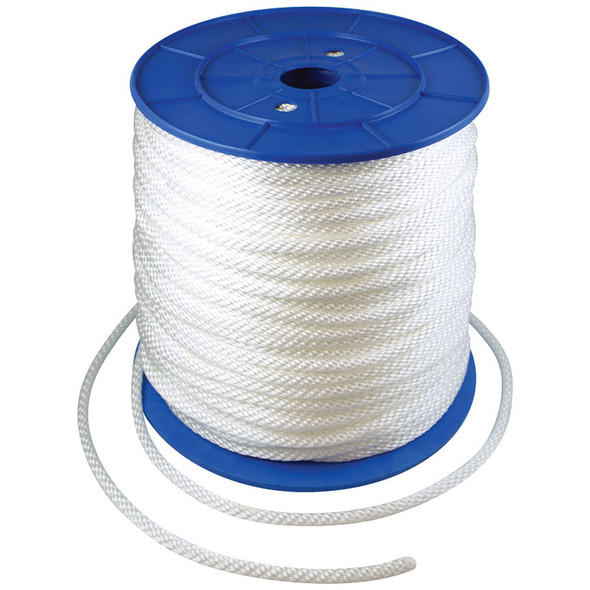 5/16 Inch Diameter x 600 Feet Length Spool White Flagpole Polypropylene Halyard - Flagpole Rope 350197