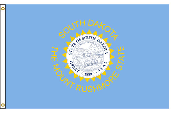 South Dakota 3 feet by 5 feet Nylon State Flag 3 feet by 5 feet
