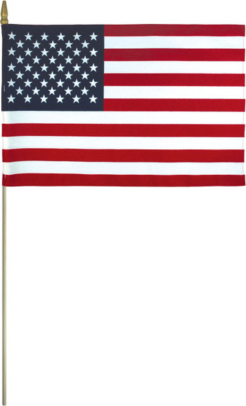 Lightweight Cotton US Mounted Flag Size 8x12 Inches 010230