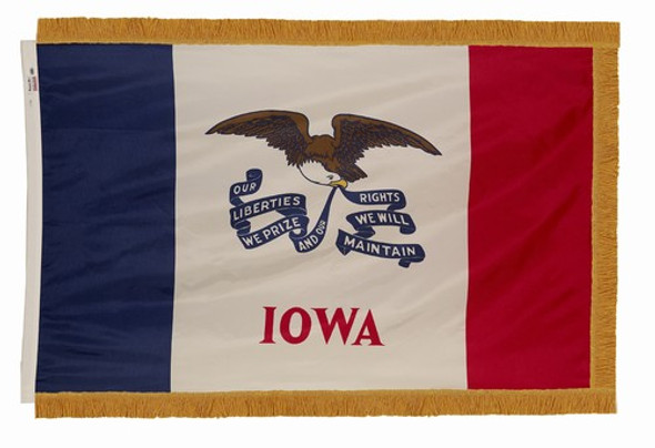 Iowa State Flag 3x5 Feet Indoor Spectramax Nylon by Valley Forge Flag 35242150