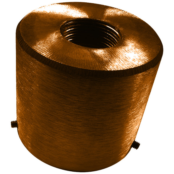 4-1/2 Inch Outside Diameter Flagpole Top Adapter 1-1/4 inch NPT Top Spindle Threading Bronze 340252