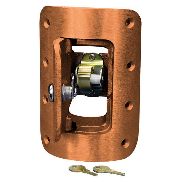 Flagpole Internal Halyard Door and Frame Unit with Cam Cleat Bronze 360297