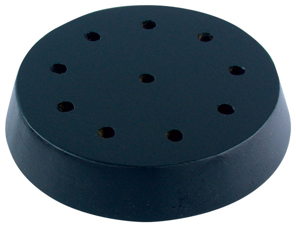 Black Wood 3-7/8 Inch Diameter Table Base for Mounted 4x6 Inch Flags 10 Drilled Holes 050512