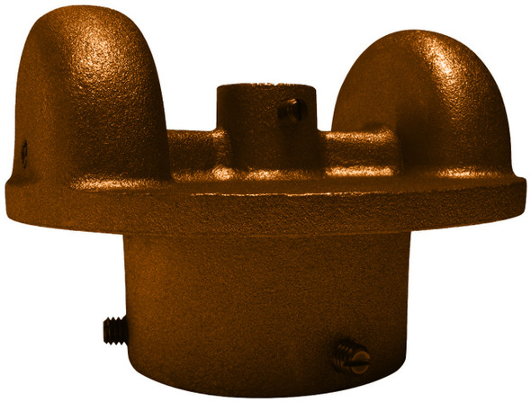 2-3/8 Inch Painted Bronze Cast Aluminum External Halyard Stationary Double Pulley Flagpole Truck ST-32 Series 340043