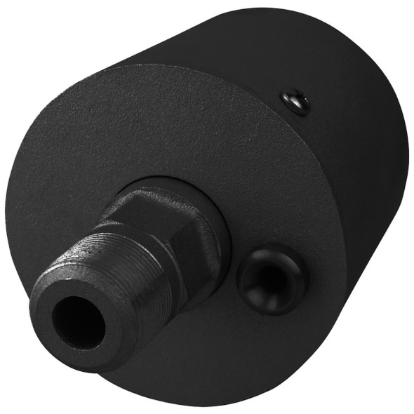 Painted Black Flagpole Truck Cable Style Internal Halyard Spindle 1-1/4 Inch NPT Threading Revolving Single Pulley 3 Inch Top Diameter IHT-VR 340202