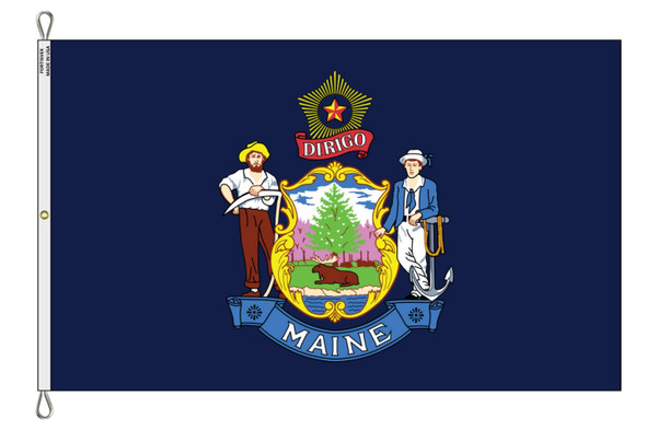 Maine 10x15 Feet Nylon State Flag Made in USA